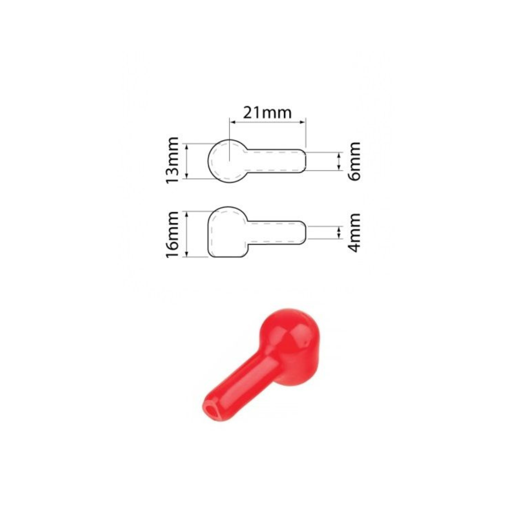 Red 13mm Terminal Insulator